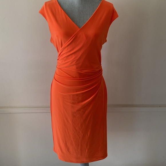 LAUREN Ralph Lauren BEAUTIFUL AND CLASSIC 🧡ORANGE🧡 DRESS PLUS SIZE 14 🌟EUC🌟 - Picture 16 of 17